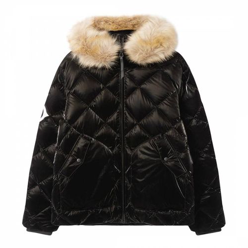 Black Quilted Short Coat - Ma Strum - Modalova