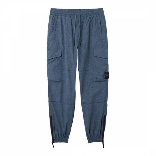 Teal Cotton Cargo Trousers - Ma Strum - Modalova