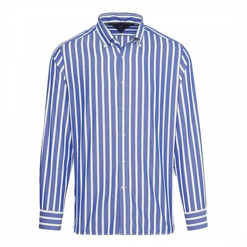 Blue/White Stripe Cotton Shirt - Tommy Hilfiger - Modalova