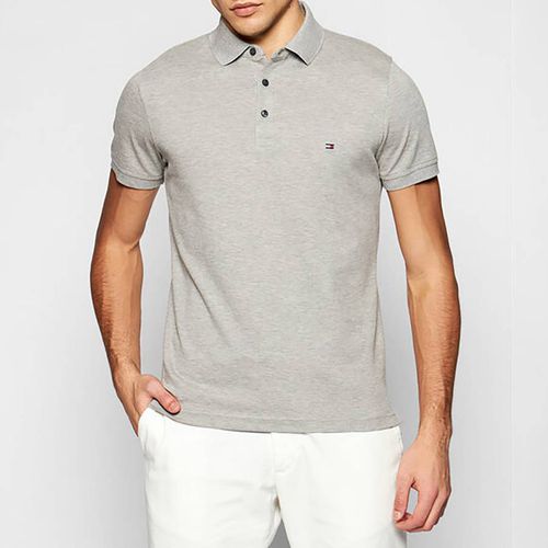 Grey Cotton Blend Polo Shirt - Tommy Hilfiger - Modalova