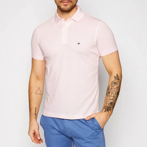 Pale Pink Cotton Blend Polo Shirt - Tommy Hilfiger - Modalova