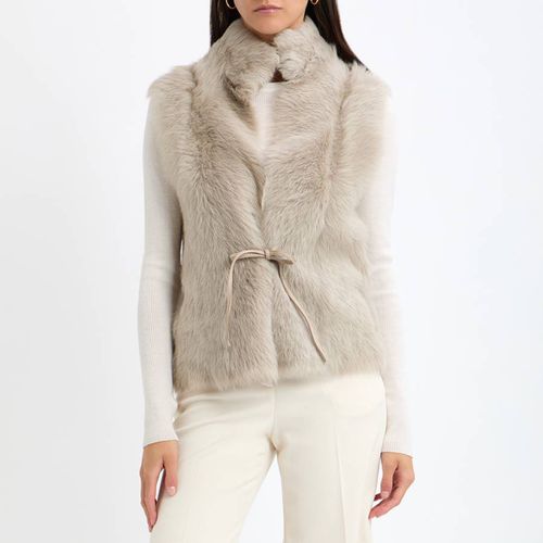 Chalk Short Reversible Shearling Gilet - Max and Zac London - Modalova