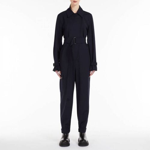 Navy Drava Wool Blend Jumpsuit - Weekend Max Mara - Modalova