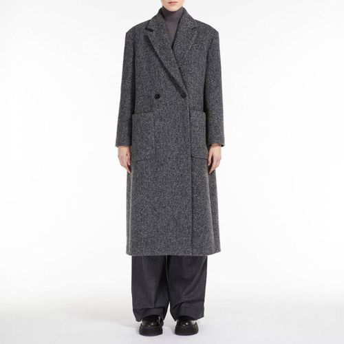 Dark Grey Este Wool Blend Coat - Weekend Max Mara - Modalova