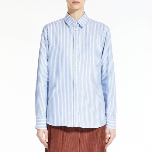 Blue/White Stripe Mino Cotton Shirt - Weekend Max Mara - Modalova