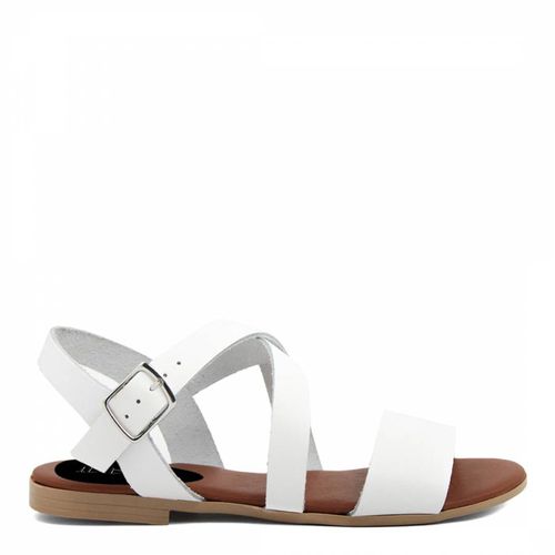 White Leather Strappy Flat Sandals - Triple Sun - Modalova