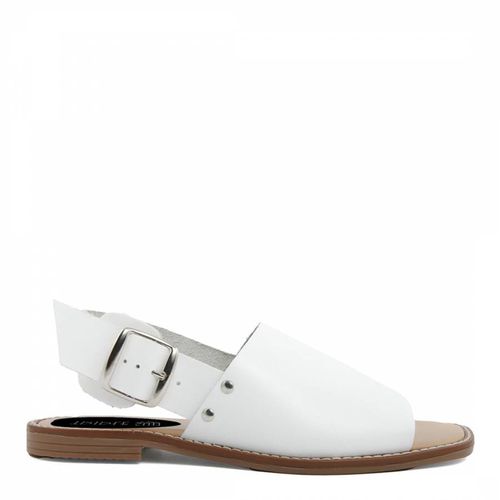 White Leather Open Toe Flat Sandals - Triple Sun - Modalova
