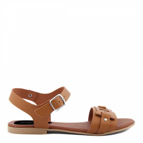 Beige Leather Detailed Flat Sandals - Triple Sun - Modalova