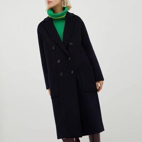 Navy Elemento Wool Blend Coat - Max&Co. - Modalova