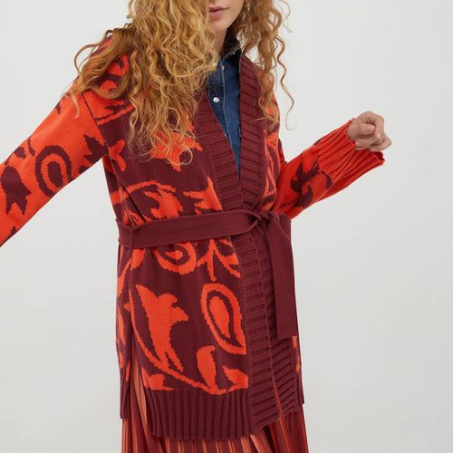 Orange Printed Simbolo Cardigan - Max&Co. - Modalova