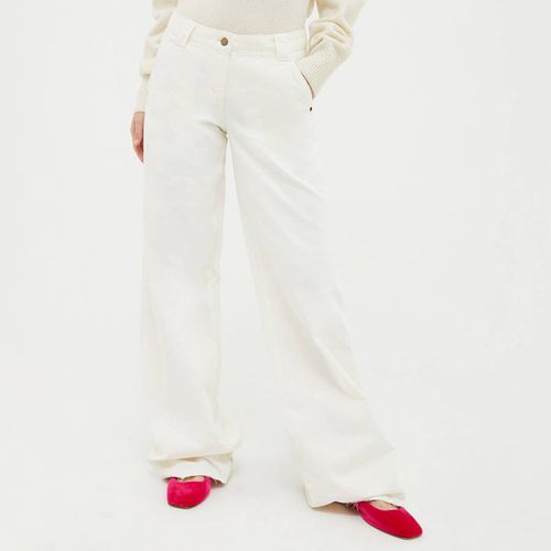 White Cotton Rispolo Trouser - Max&Co. - Modalova