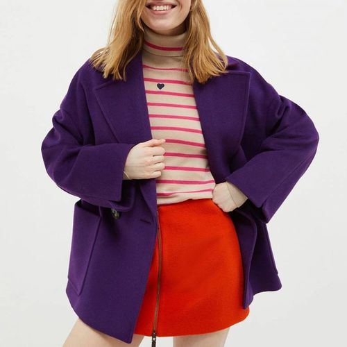 Purple Prosecco Wool Blend Coat - Max&Co. - Modalova