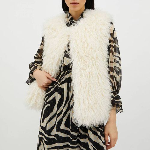 Ivory Faux Fur Gilet - Max&Co. - Modalova
