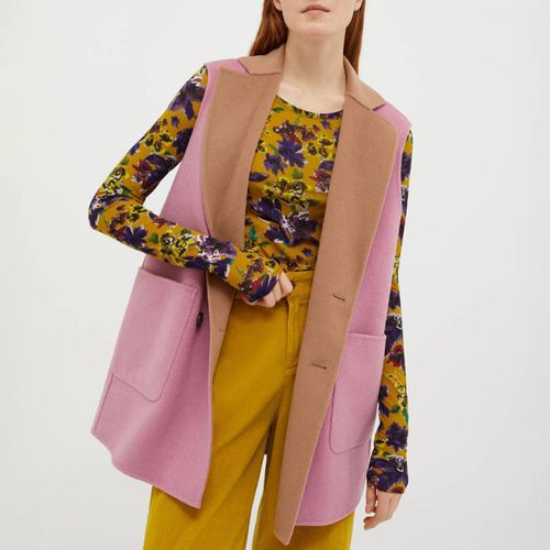 Camel/Pink Iiriccar Wool Blend Waistcoat - Max&Co. - Modalova