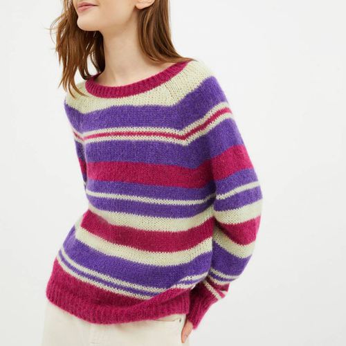 Pink Wool Blend Stripe Jumper - Max&Co. - Modalova
