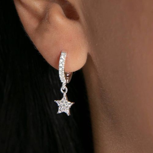 Silver Stars Earring - Elika - Modalova