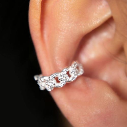 Silver Cartilage Earring - Elika - Modalova