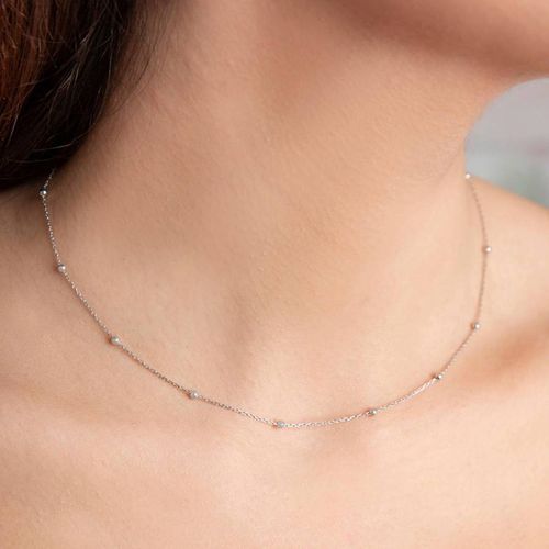 Silver Necklace - Elika - Modalova