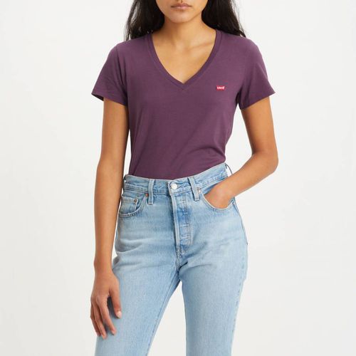 Purple V-Neck Cotton T-Shirt - Levi's - Modalova