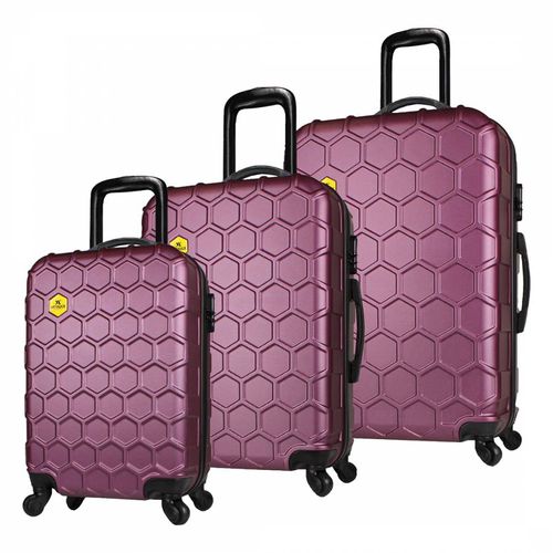 Fuchsia Set of Three Suitcases - MyValice - Modalova