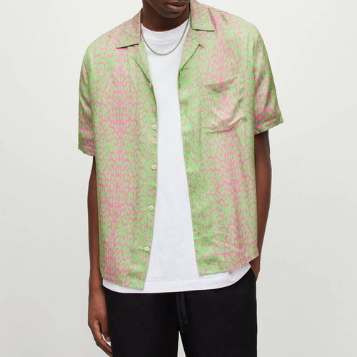 Green/Pink Feline Short Sleeve Shirt - AllSaints - Modalova