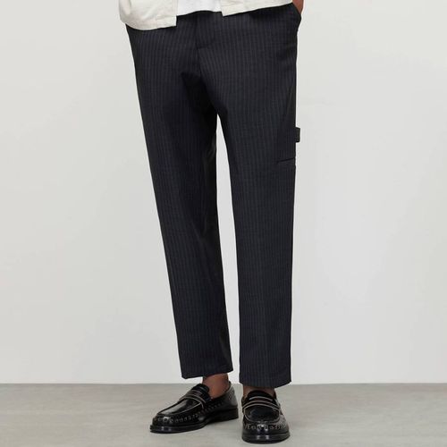Charcoal Cairo Stripe Wool Blend Trousers - AllSaints - Modalova