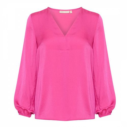 Bright Pink Rinda V-Neck Blouse - Inwear - Modalova