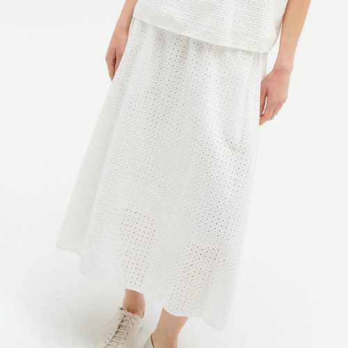White Eirena Cotton Midi Skirt - Inwear - Modalova