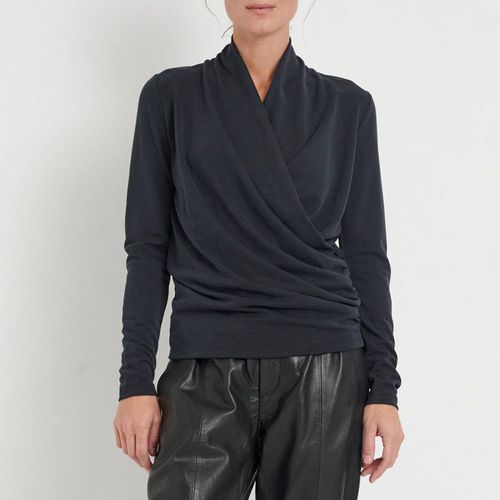 Black Alano Wrap Blouse - Inwear - Modalova