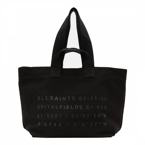 Black Acari Address Cotton Tote Bag - AllSaints - Modalova