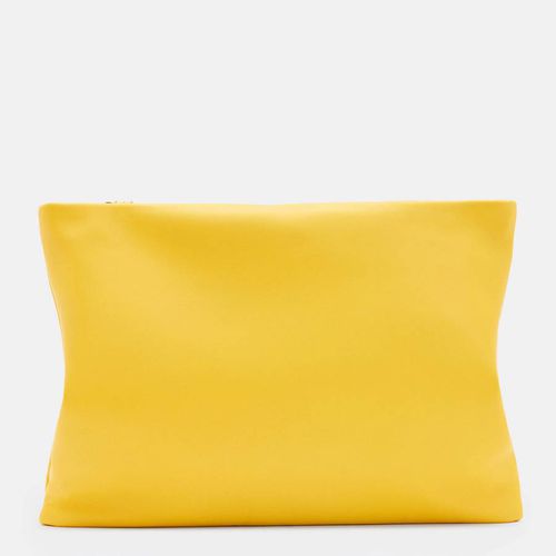 Yellow Bettina Leather Clutch Bag - AllSaints - Modalova