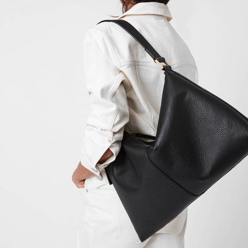 Black Edbury Leather Shoulder Bag - AllSaints - Modalova