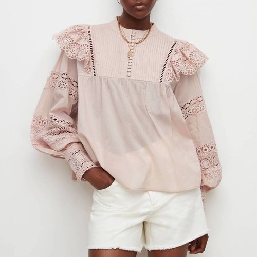 Pink Jen Lace Cotton Top - AllSaints - Modalova