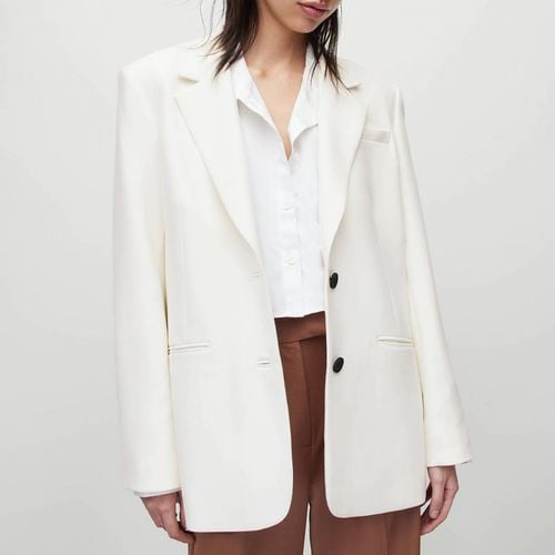 Ecru London Single Breasted Cotton Blend Blazer - AllSaints - Modalova