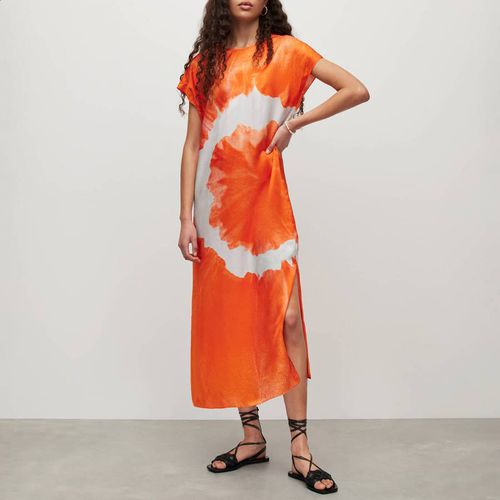 Etta Tie Dye Silk Blend Dress - AllSaints - Modalova