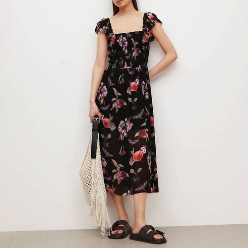 Black Mali Soleil Floral Dress - AllSaints - Modalova