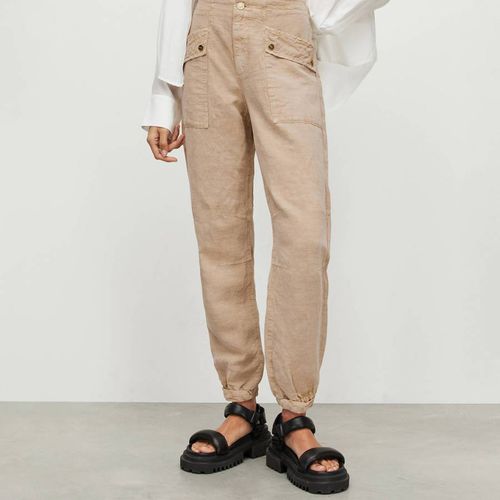 Beige Val Linen Blend Trousers - AllSaints - Modalova