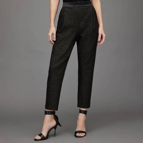 Black Aleida Shimmer Trousers - AllSaints - Modalova