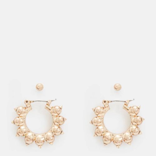 Gold Dana Stud Mini Hoop Earrings - AllSaints - Modalova