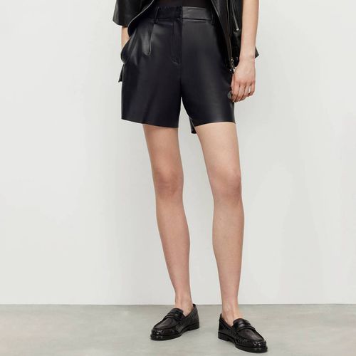 Black Nara Lea Leather Shorts - AllSaints - Modalova