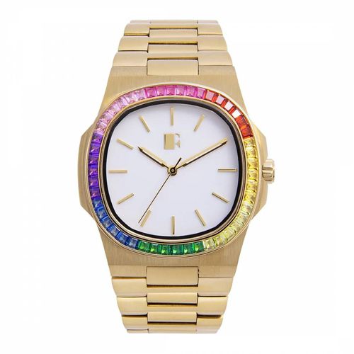 Gold Rainbow Bezel Watch - Rosie Fortescue Jewellery - Modalova