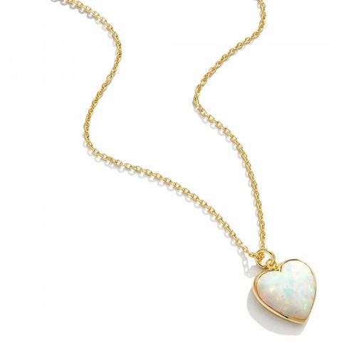 White Opal Heart Necklace - Rosie Fortescue Jewellery - Modalova
