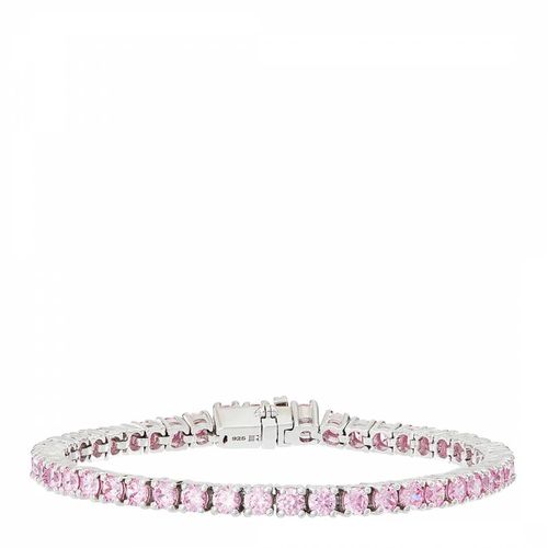 Tennis Bracelet with Light Pink Stones - Rosie Fortescue Jewellery - Modalova