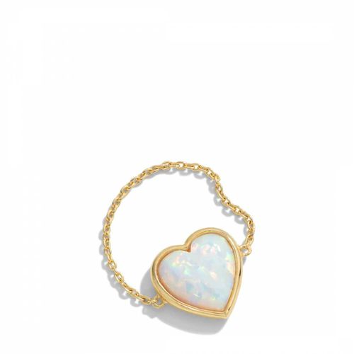 White Opal Heart Ring - Rosie Fortescue Jewellery - Modalova