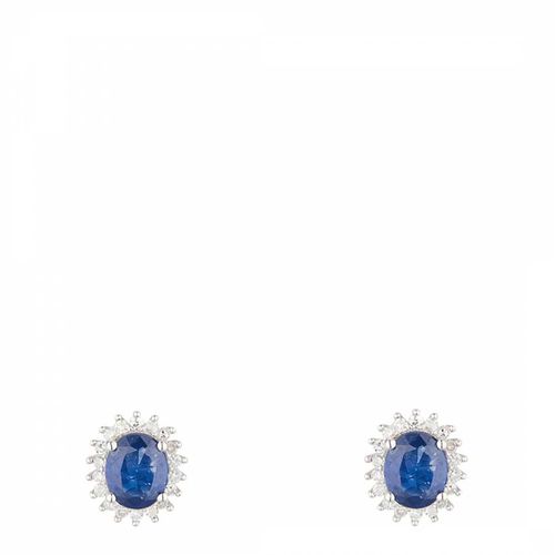 White Gold Abra Sapphire Earrings - Artisan Joaillier - Modalova