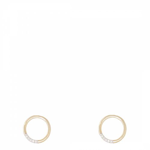 Yellow Gold circle Diamond Earrings - Artisan Joaillier - Modalova