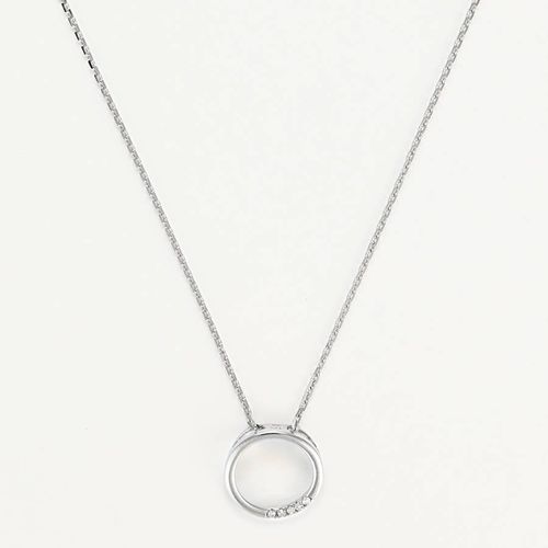 White Circle Diamond Pendant Necklace - Artisan Joaillier - Modalova