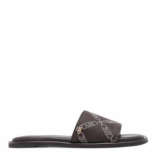 Chocolate Multi Hamilton Flat Slides - Michael Kors - Modalova