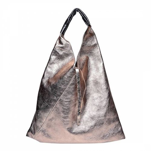 Bronze Leather Shopper Bag - Isabella Rhea - Modalova