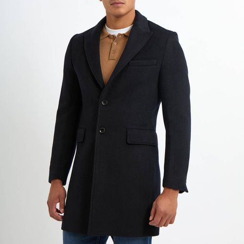 Herringbone Sirus Wool Blend Coat - Gianni Feraud - Modalova